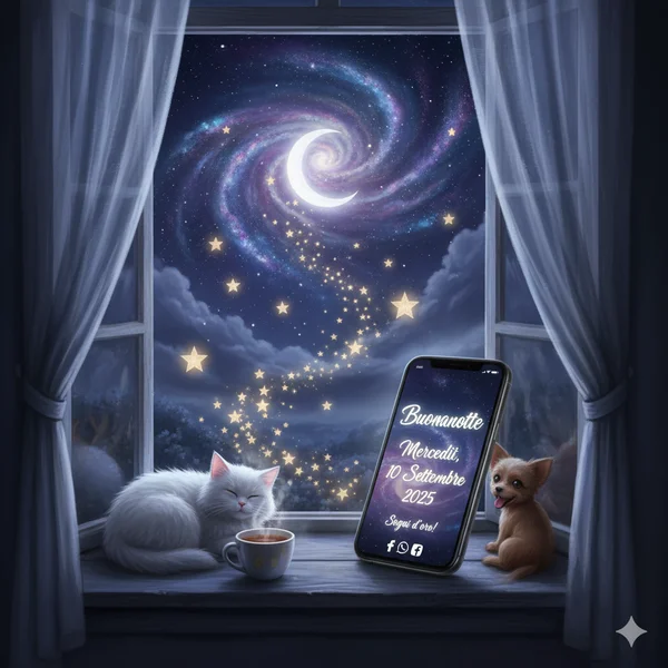 Immagine per l'articolo Buonanotte mercoledì 10 settembre 2025: immagini e frasi