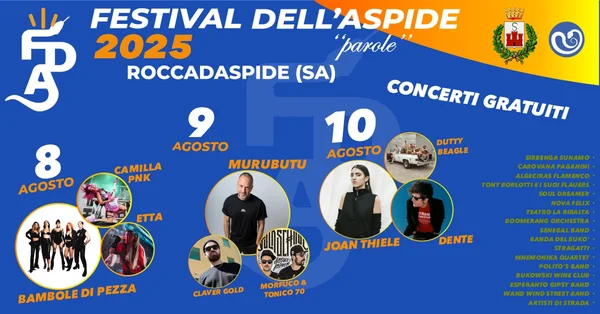 Immagine per l'articolo Manca Poco al Festival dell Aspide 2025 - Roccadaspide Pronta per Tre Giorni di Spettacoli Straordinari